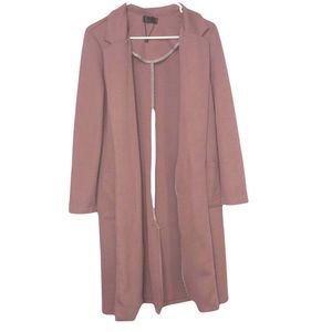 ONE by Chapter One long soft purple trench coat